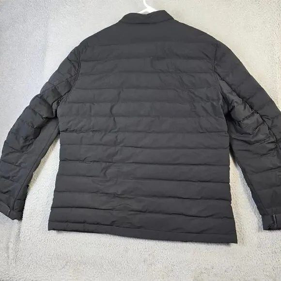 Michael Kors Puffer Down Jacket Men's Large Full Zip Pockets Winter Warm Black - Picture 10 of 10